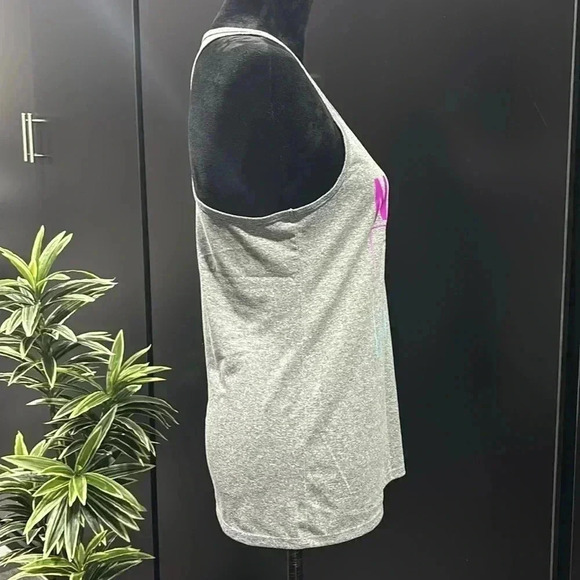 Nike Dri-Fit Namaste Fit racerback athletic tank top, heather gray - Picture 5 of 9